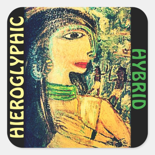 HIEROGLYPHIC HYBRID SQUARE STICKER (Front)