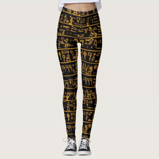Hieroglyphic symbols leggings