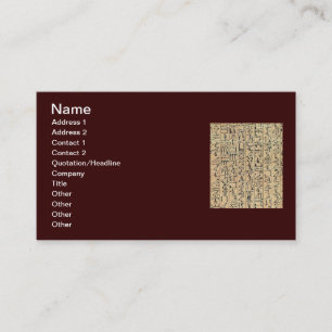 Hieroglyphics Business Card