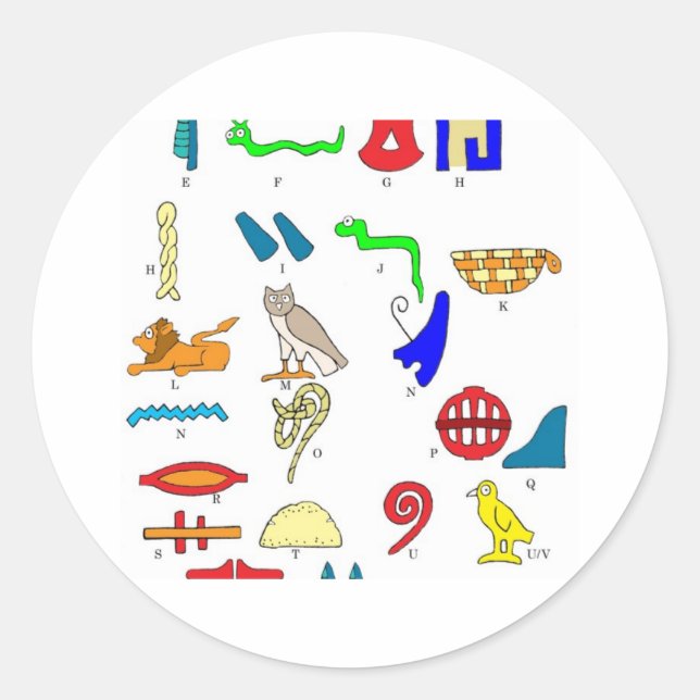 Hieroglyphics Classic Round Sticker (Front)