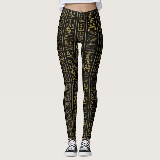 Hieroglyphics Egyptology ancient Egypt symbols  Leggings (Front)