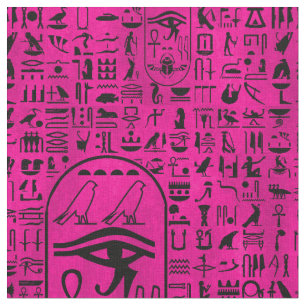 Hieroglyphics Purple Fabric