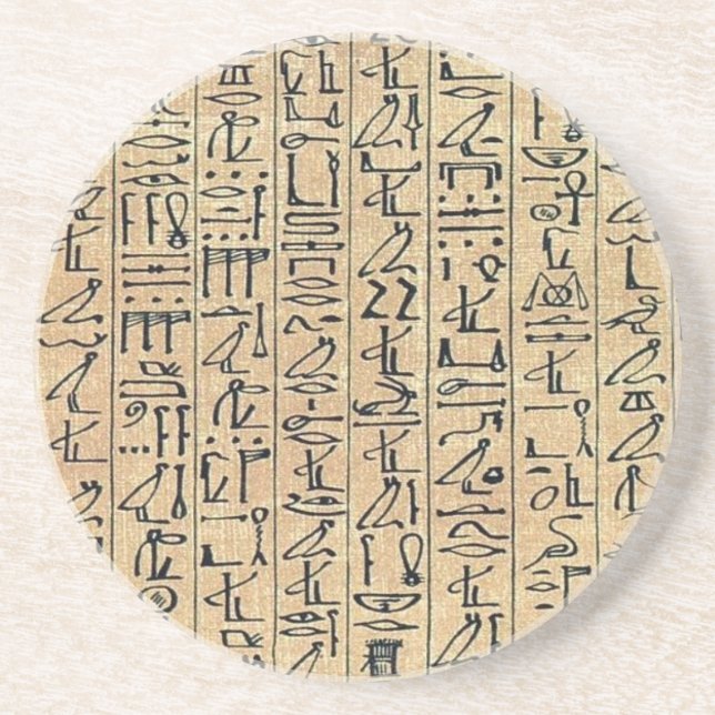 Hieroglyphics Sandstone Coaster (Front)