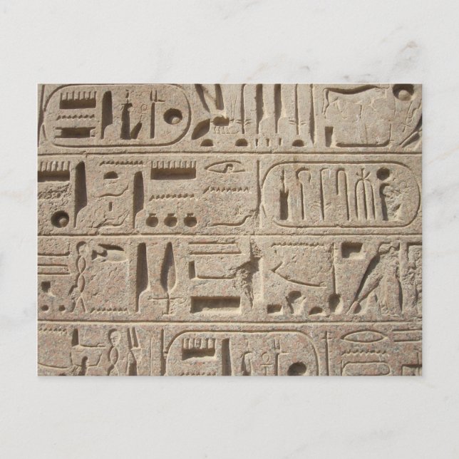 Hieroglyphs postcard (Front)