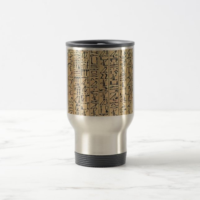 Hieroglyphs Travel Mug (Center)