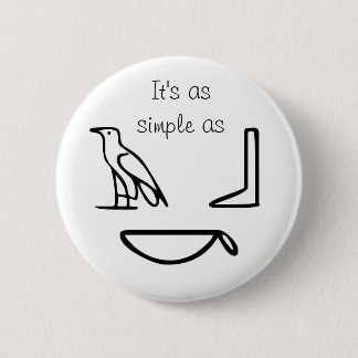 Hieroglypics 6 Cm Round Badge
