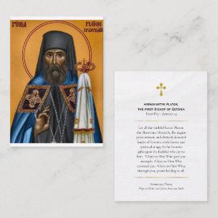 Hieromartyr Platon, Bishop of Estonia Prayer Card