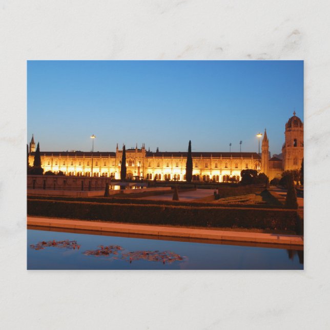 Hieronymites Monastery in Lisbon (sunset) Postcard (Front)