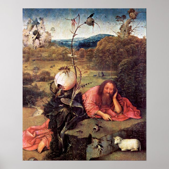 Hieronymus Bosch-Meditator St. John the Baptist Poster (Front)