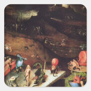 Hieronymus Bosch painting art Square Sticker
