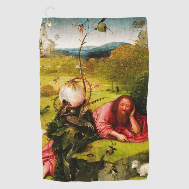 Hieronymus Bosch - Saint John the Baptist Golf Towel (Front)