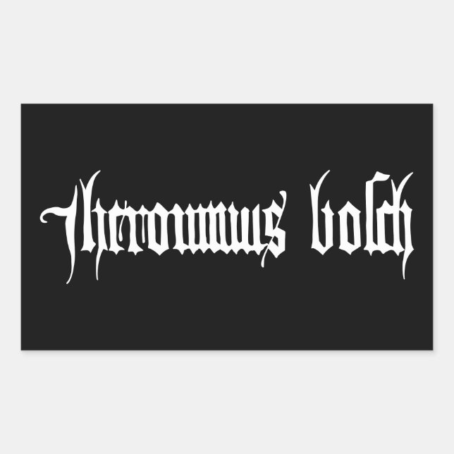 Hieronymus Bosch signature autograph painter medie Rectangular Sticker (Front)
