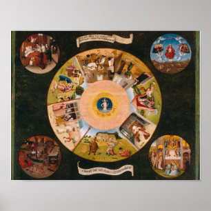 Hieronymus Bosch - The Seven Deadly Sins And The F Poster