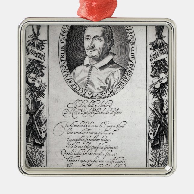 Hieronymus Frescobaldi, engraved by Christian Metal Tree Decoration (Front)