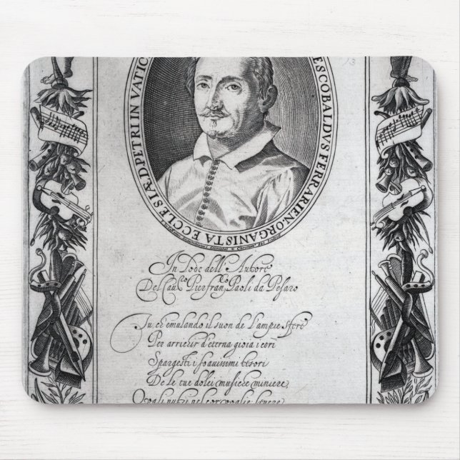 Hieronymus Frescobaldi, engraved by Christian Mouse Mat (Front)