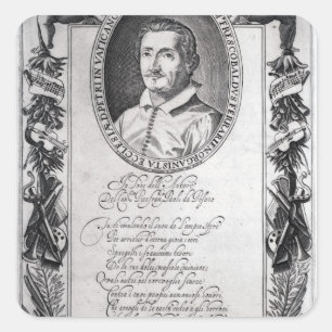 Hieronymus Frescobaldi, engraved by Christian Square Sticker
