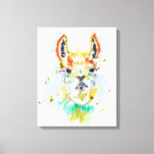 Hifi Llama - Portrait Canvas Print