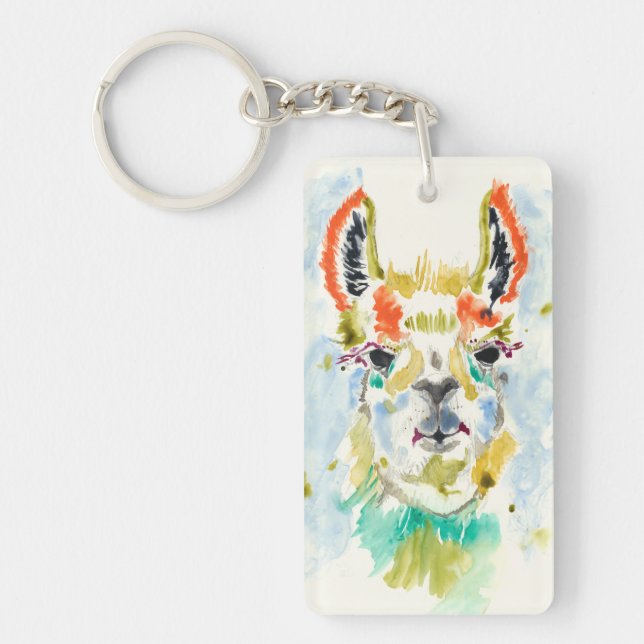 Hifi Llama - Portrait Key Ring (Front)