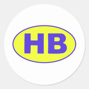Higgins Beach HB Oval Classic Round Sticker