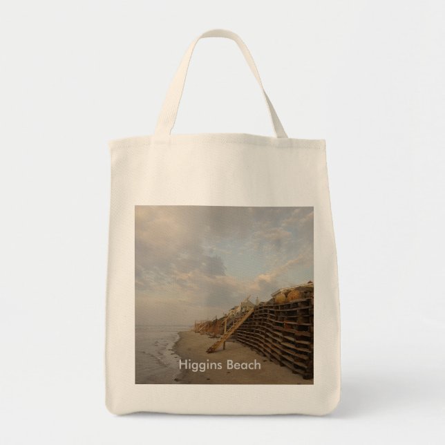 Higgins Beach High Tide Shipwreck Road Tote Bag (Front)