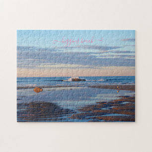 Higgins Beach Zen Sunrise Tidal Pool Reflections Jigsaw Puzzle