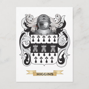 Higgins Coat of Arms (Family Crest) Postcard