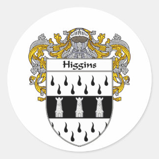 Higgins Coat of Arms (Mantled) Classic Round Sticker