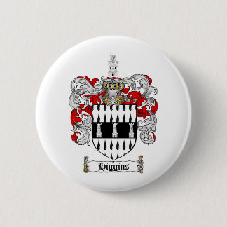 HIGGINS FAMILY CREST -  HIGGINS COAT OF ARMS 6 CM ROUND BADGE