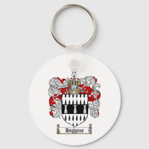 HIGGINS FAMILY CREST - HIGGINS COAT OF ARMS KEY RING