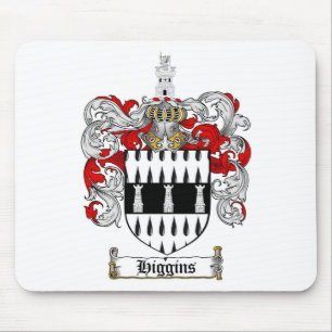 HIGGINS FAMILY CREST - HIGGINS COAT OF ARMS MOUSE MAT