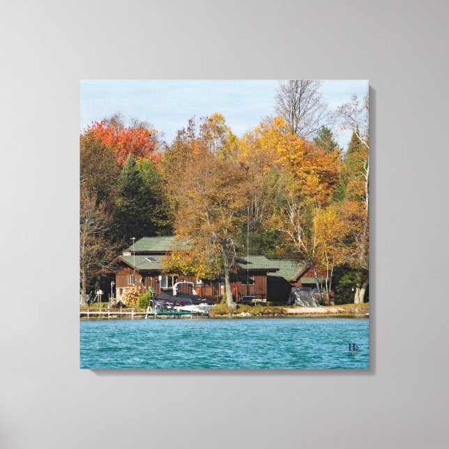 Higgins Lake house No. 40 Canvas Print (Front)