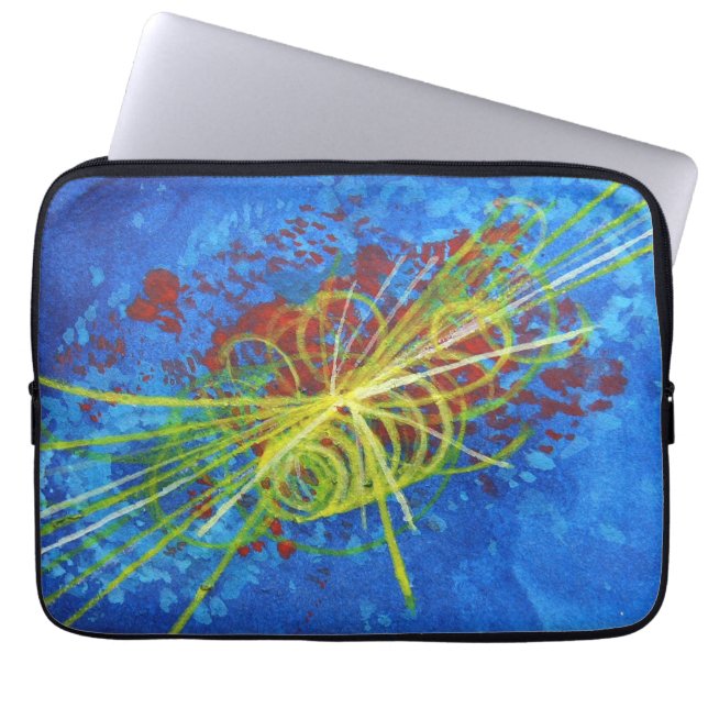Higgs Boson laptop sleeve (Front)