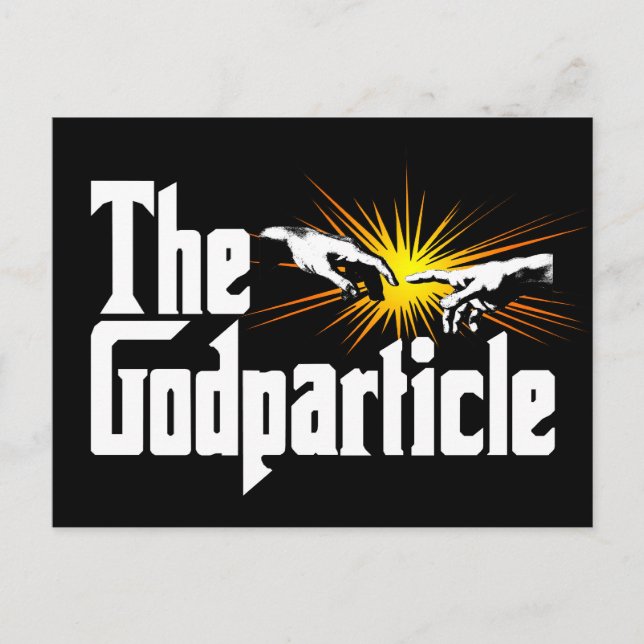 Higgs Boson The Godparticle - Funny Physics Nerd Postcard (Front)