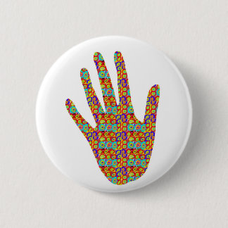 HIGH5 HighFive HIfi dots n circles Graphic Art Soc 6 Cm Round Badge