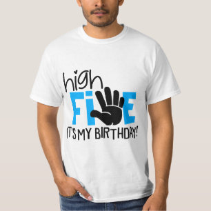 High 5 It Is My Birthday 5th Birthday Party Celebr T-Shirt