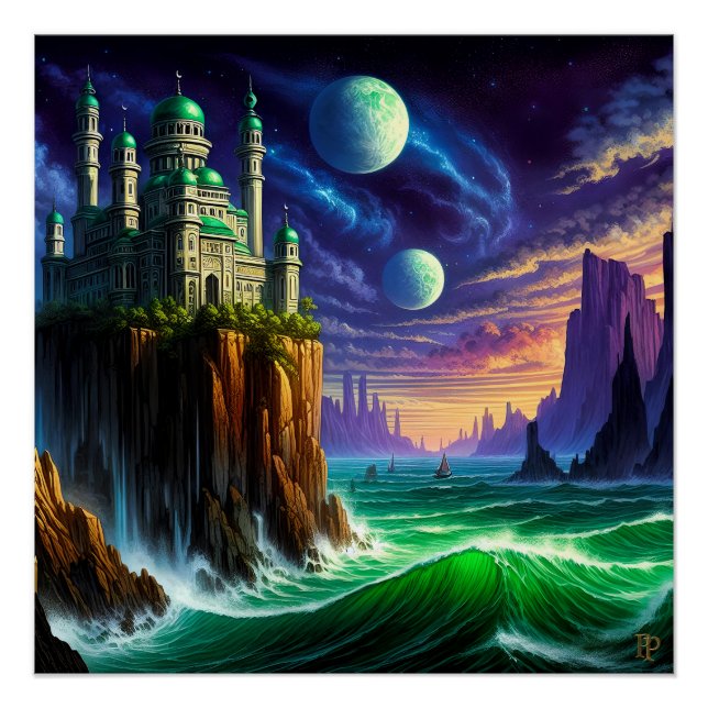 High Above the Oceans Green Poster (Front)