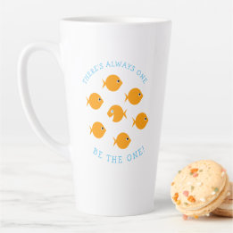 High Achiever Cute Cartoon Goldfish Teacher Saying Latte Mug