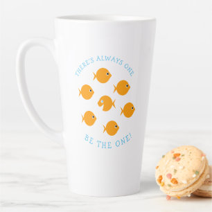 High Achiever Cute Cartoon Goldfish Teacher Saying Latte Mug