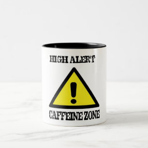 high alert caffeine zone funny christmas mug