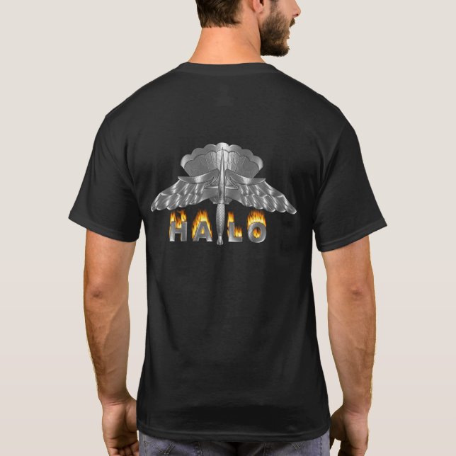 High Altitude Low Opening (HALO) Fire Wings T-Shirt (Back)