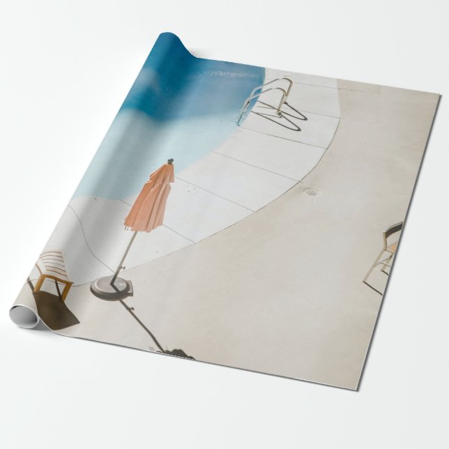High angle photo of brown umbrella wrapping paper (Unrolled)