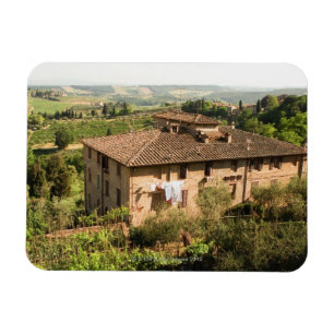 High angle view of a building, San Gimignano, Magnet