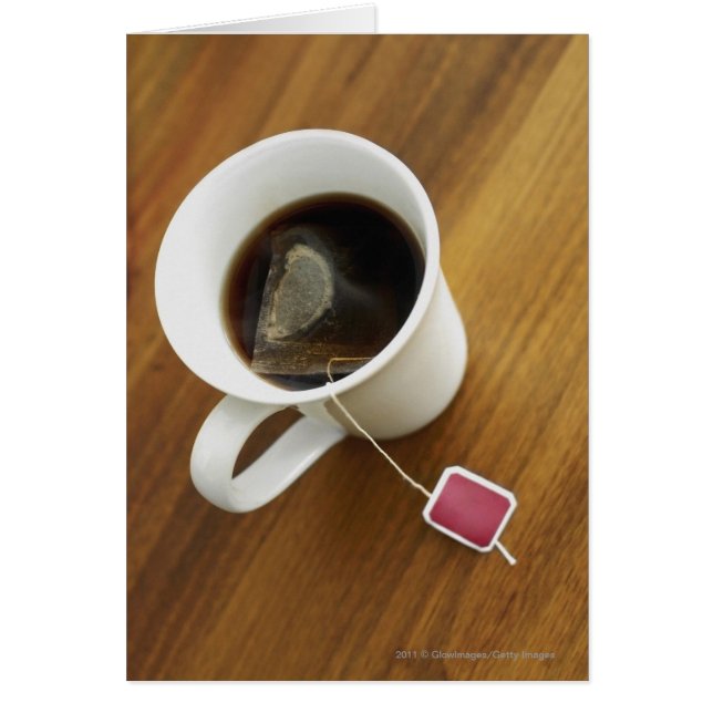 High angle view of a cup of tea (Front)