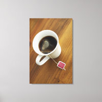 High angle view of a cup of tea