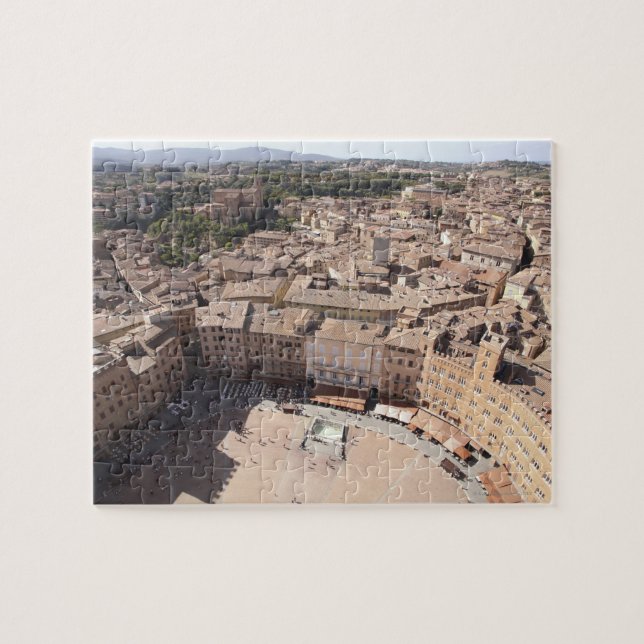 High Angle View of Townscape, Siena, Italy Jigsaw Puzzle (Horizontal)