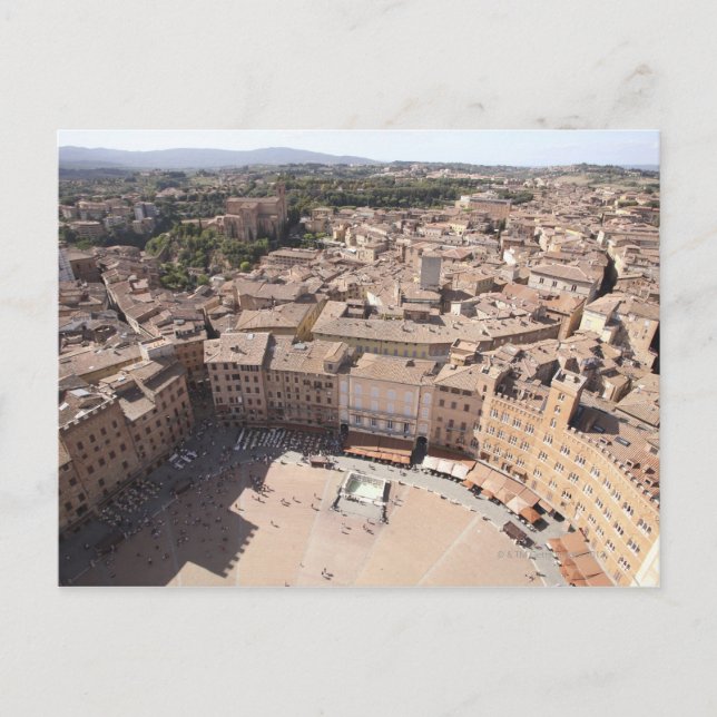 High Angle View of Townscape, Siena, Italy Postcard (Front)