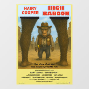 High Baboon Movie Parody Window Cling