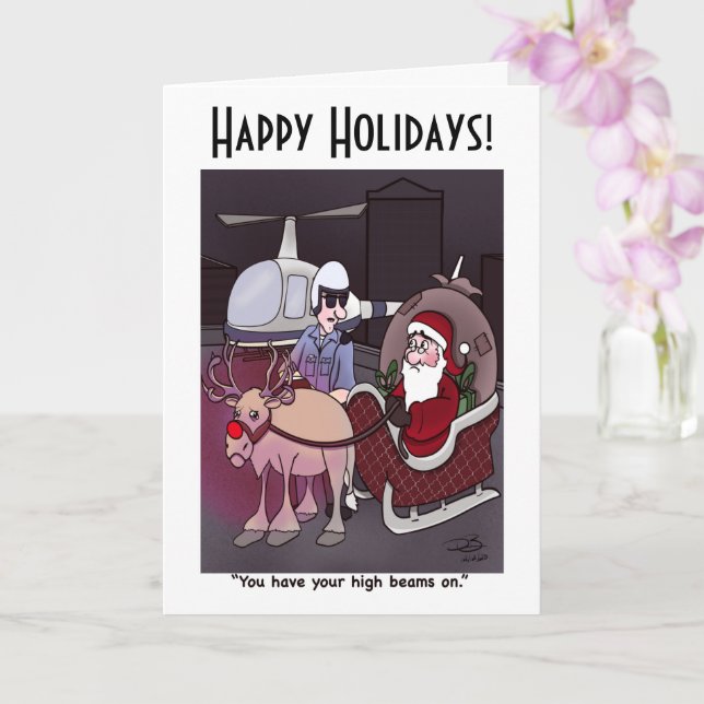 High Beams Custom Greeting Card (Orchid)