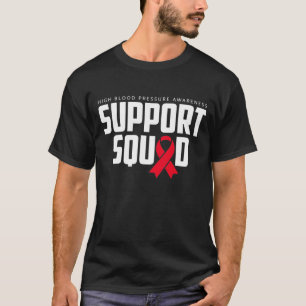 High Blood Pressure Awareness Red Ribbon Support S T-Shirt