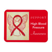 High Blood Pressure Awareness Ribbon Angel Magnet
